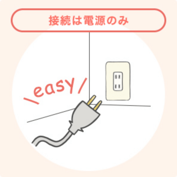 接続は電源のみ