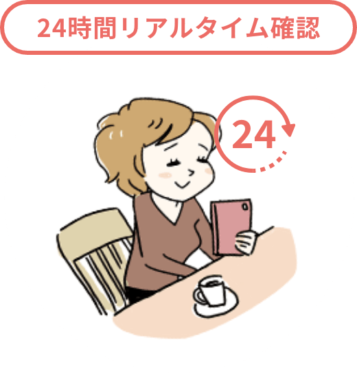 24時間リアルタイム確認